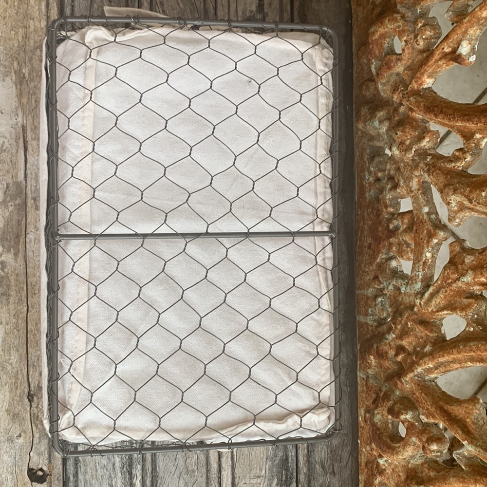 Farmhouse Chickenwire Lined Basket - Picture 5 of 10